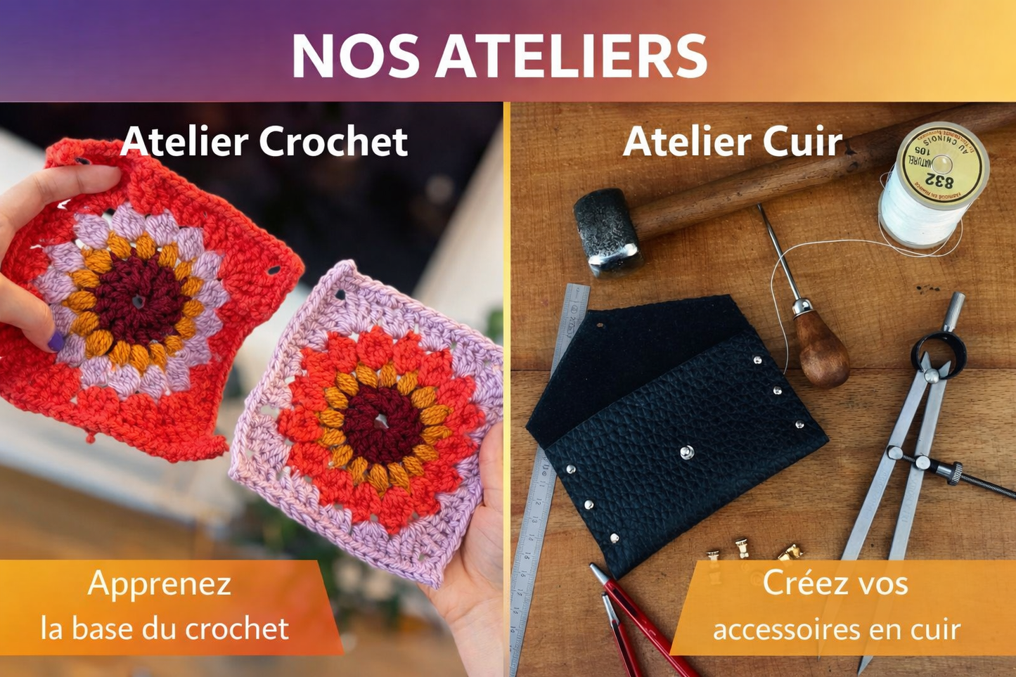 Combiné Crochet et Maroquinerie
