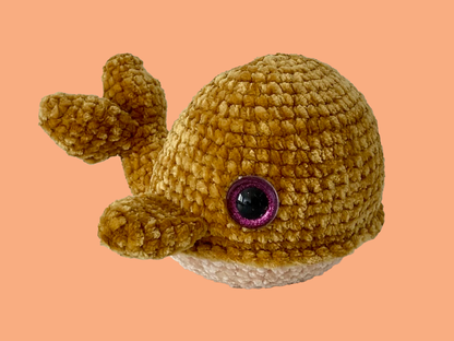 Petite baleine jaune Amigurumi